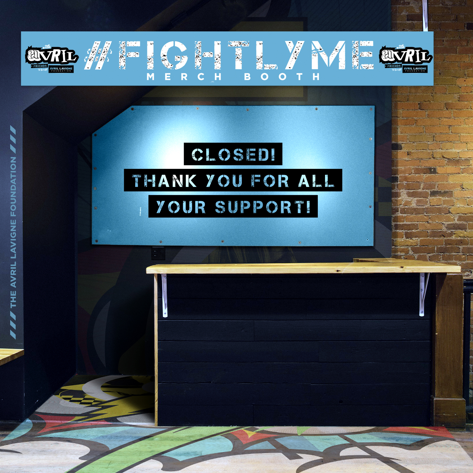 The FIGHTLYME Merch Booth!